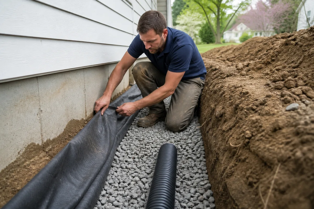 Yard Drainage and French Drain Installation